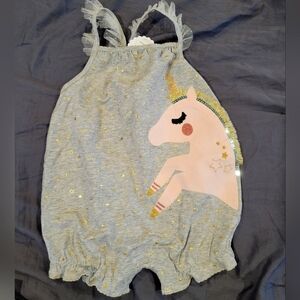 Mudpie Sparkly Unicorn Romper